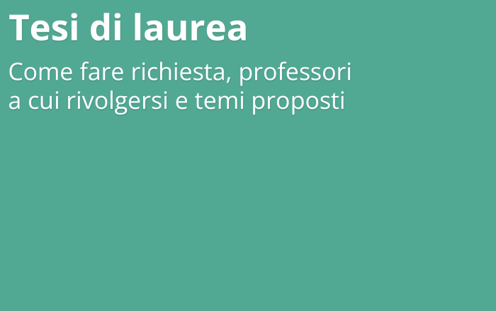 Tesi di laurea